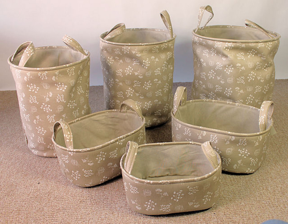 6 teiliges Wäschekorbset "Laundry" Wäschekörbe / Ablagekörbe