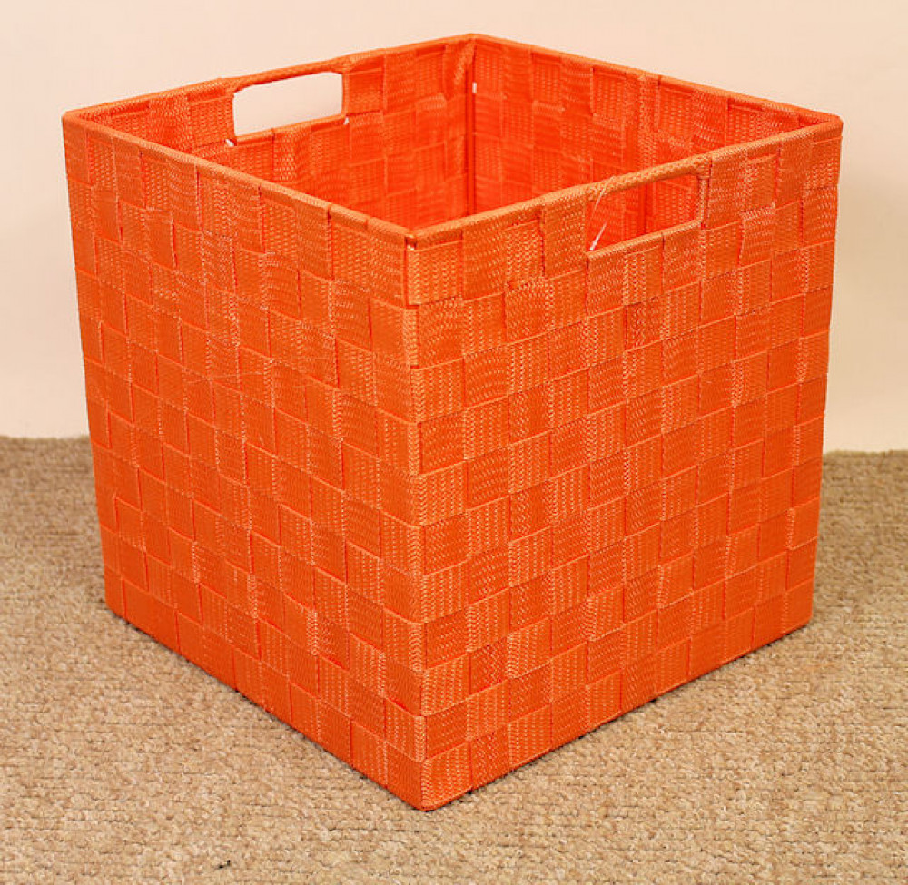 Regalkorb Schrankkorb Loom orange 29 x 29 cm H 29 cm