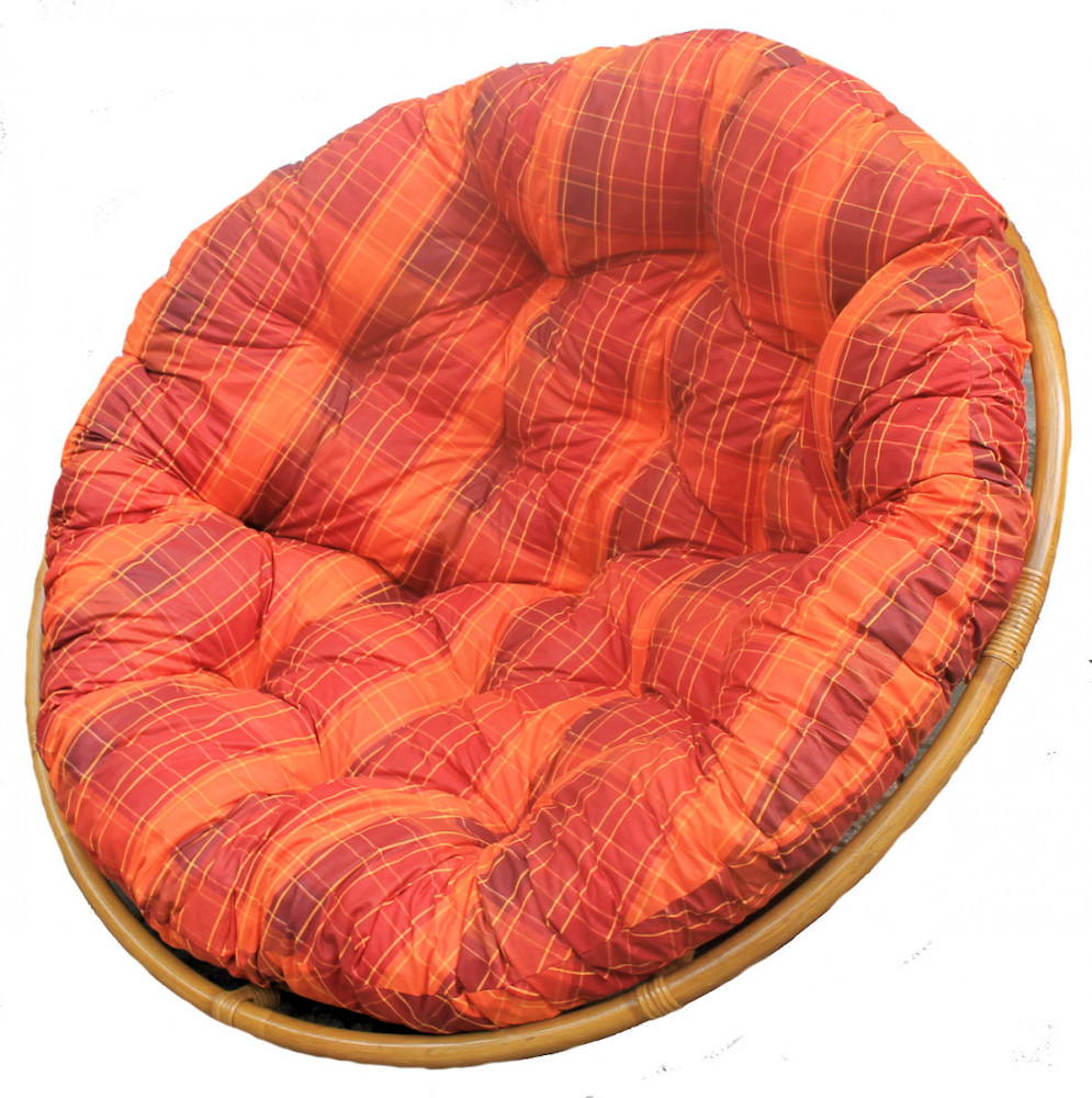 Papasan Ersatzpolster / Auflage D 120 cm , Fb. orange/rot