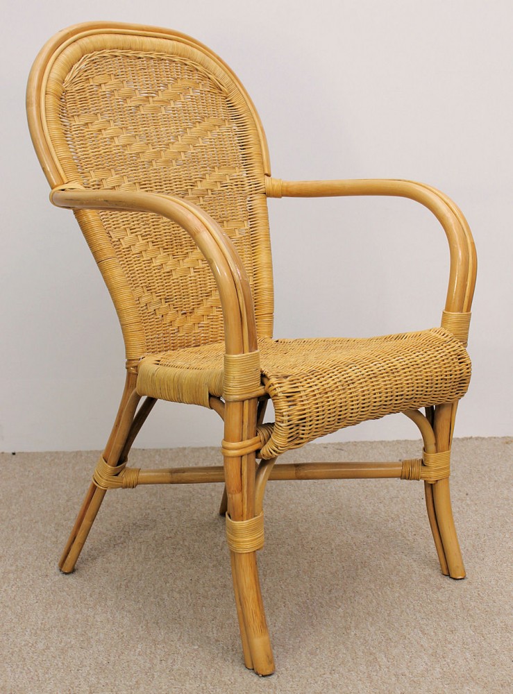 Rattani.de Stuhlkissen / Sitzkissen Marina halbrund XL 45x45 cm Fb. beige