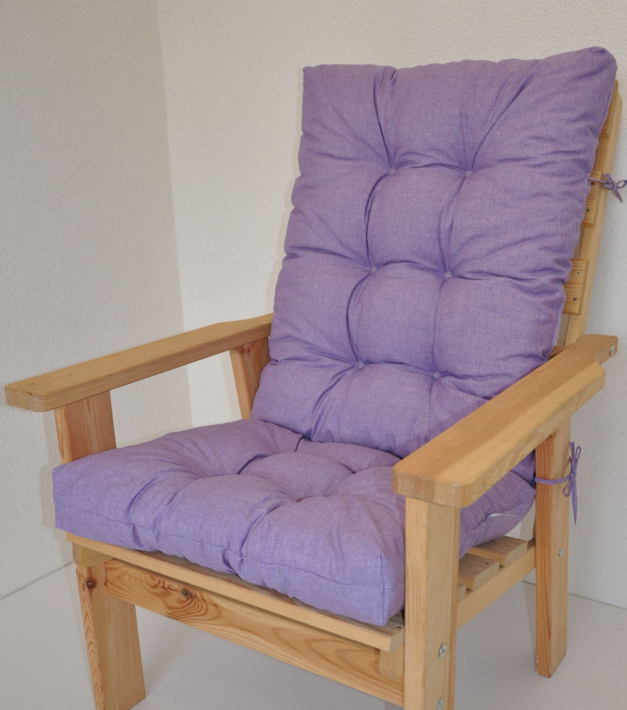 Polster für Gartenstuhl , Schaukelstuhl Sevila , Gr. 125 x 55 cm , Colore viola ( violett )